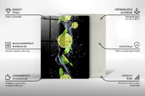 Protège plaque de cuisson Limes juteuses dans l'eau