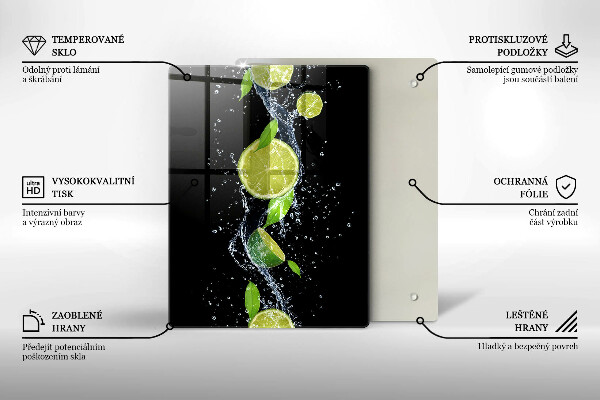 Protège plaque de cuisson Limes juteuses dans l'eau