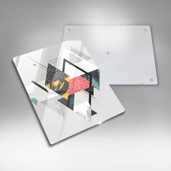 Protège plaque de cuisson Triangles abstraits