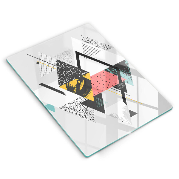 Protège plaque de cuisson Triangles abstraits