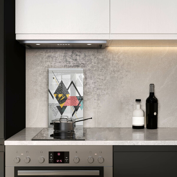 Protège plaque de cuisson Triangles abstraits