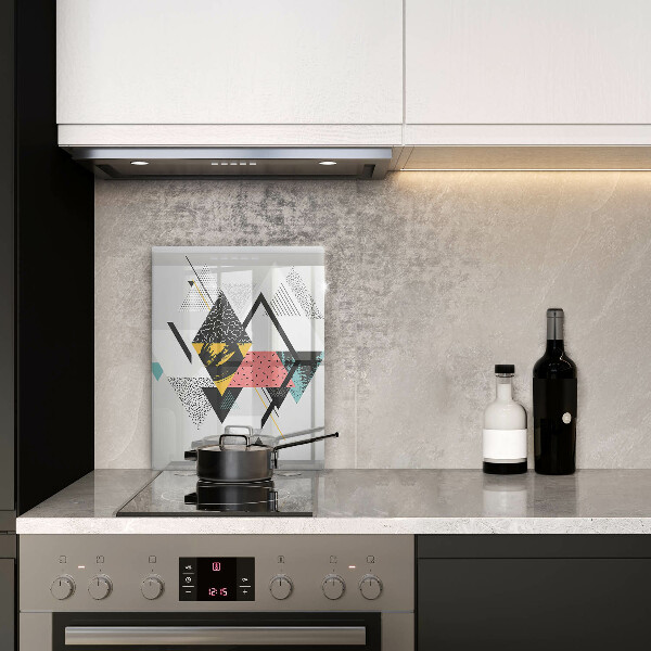 Protège plaque de cuisson Triangles abstraits