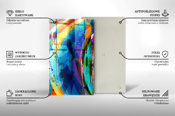 Protège plaque de cuisson Taches de peinture colorées