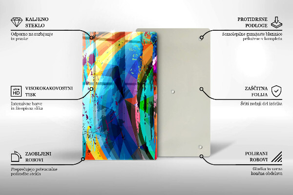 Protège plaque de cuisson Taches de peinture colorées