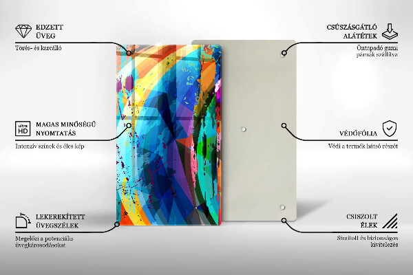 Protège plaque de cuisson Taches de peinture colorées