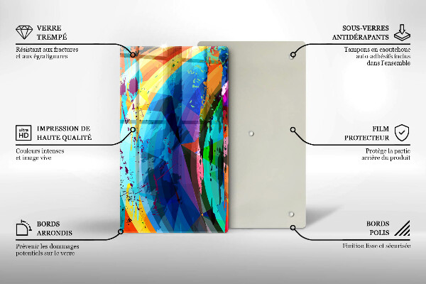 Protège plaque de cuisson Taches de peinture colorées