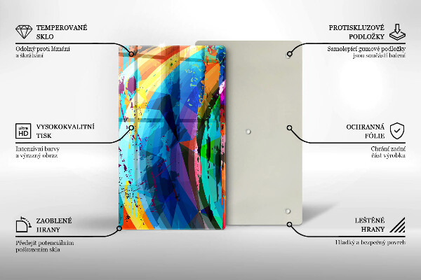 Protège plaque de cuisson Taches de peinture colorées