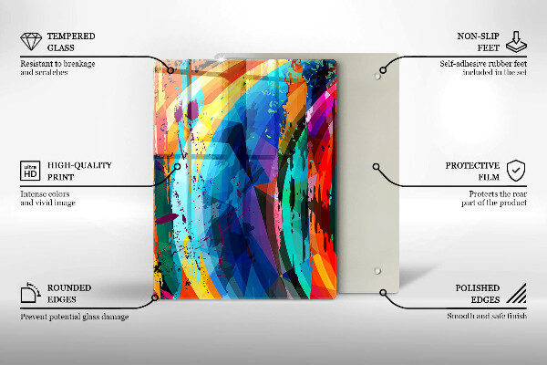 Protège plaque de cuisson Taches de peinture colorées