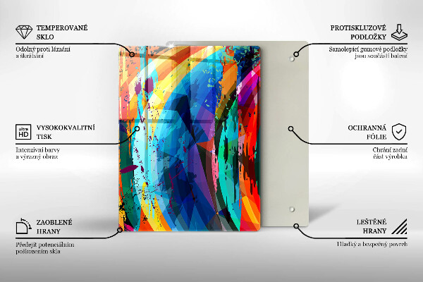 Protège plaque de cuisson Taches de peinture colorées