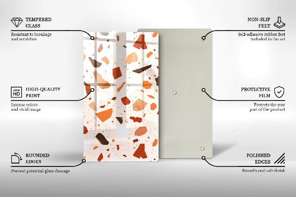 Protège plaque de cuisson Grès décoratif