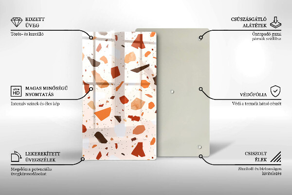 Protège plaque de cuisson Grès décoratif