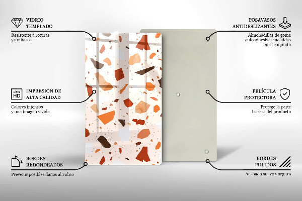 Protège plaque de cuisson Grès décoratif