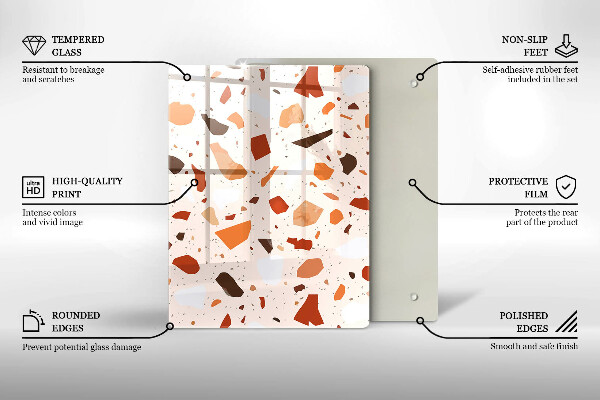 Protège plaque de cuisson Grès décoratif