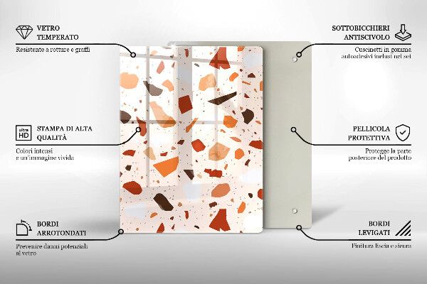 Protège plaque de cuisson Grès décoratif