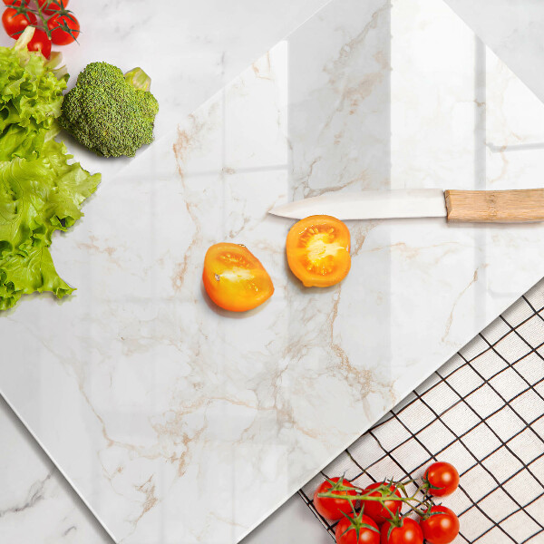 Protège plaque de cuisson Pierre de marbre élégante