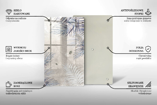 Protège plaque de cuisson Feuilles subtiles