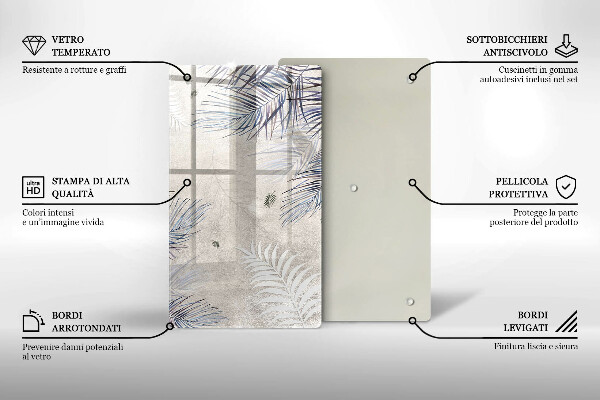 Protège plaque de cuisson Feuilles subtiles