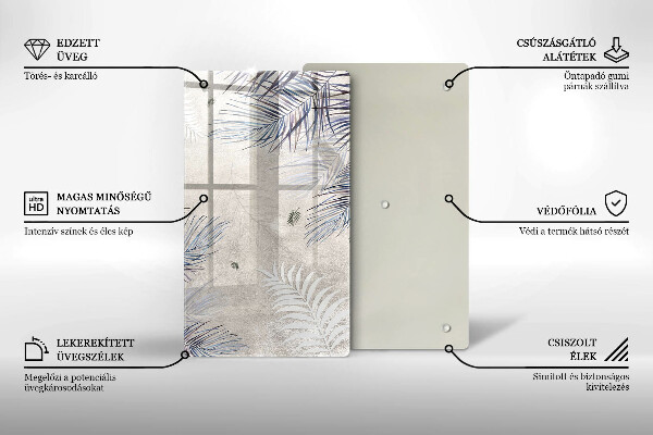 Protège plaque de cuisson Feuilles subtiles
