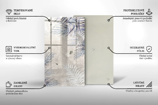 Protège plaque de cuisson Feuilles subtiles