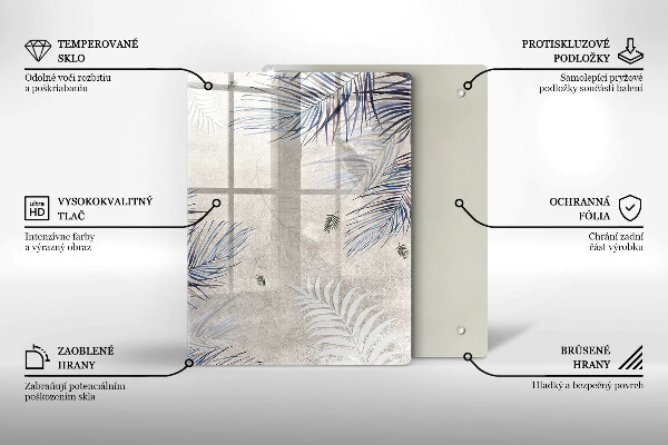 Protège plaque de cuisson Feuilles subtiles