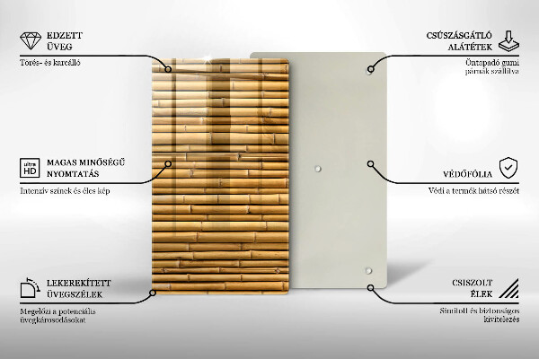 Protège plaque de cuisson Bambou bohème nature