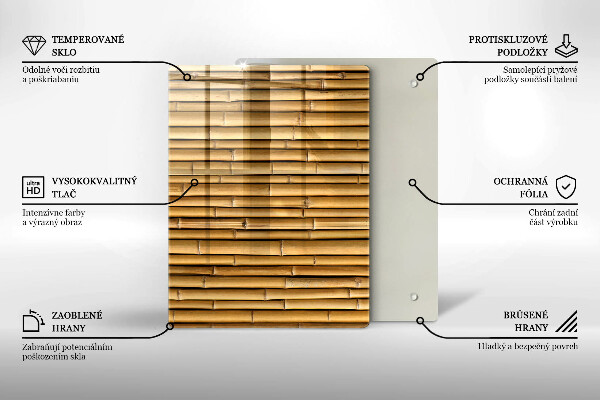 Protège plaque de cuisson Bambou bohème nature
