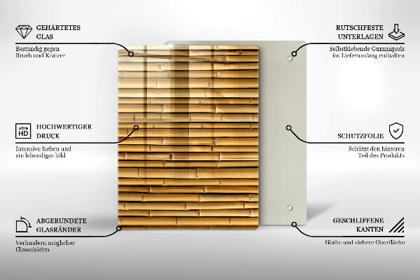 Protège plaque de cuisson Bambou bohème nature