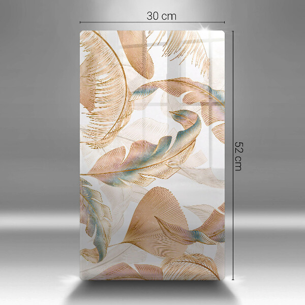 Protège plaque de cuisson Plumes et feuilles de bohème