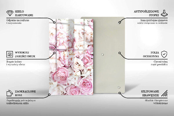 Protège plaque de cuisson Bouquet de pivoines