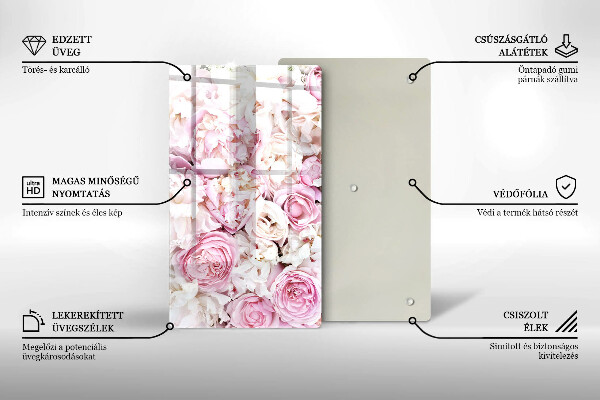 Protège plaque de cuisson Bouquet de pivoines