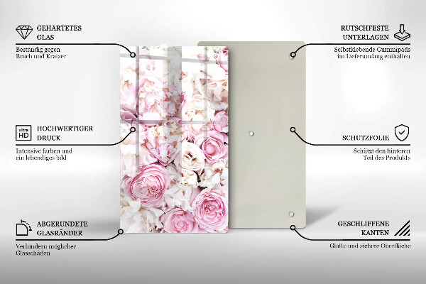 Protège plaque de cuisson Bouquet de pivoines