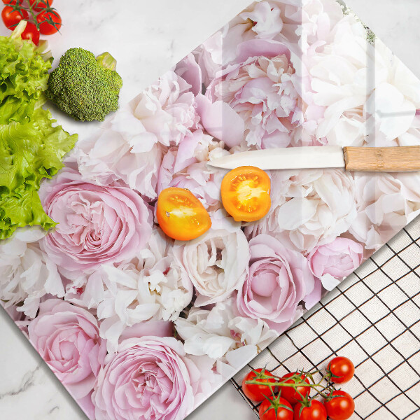 Protège plaque de cuisson Bouquet de pivoines