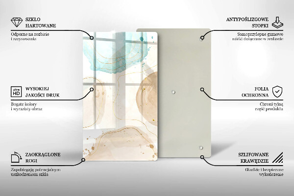 Protège plaque de cuisson Taches bohèmes et or