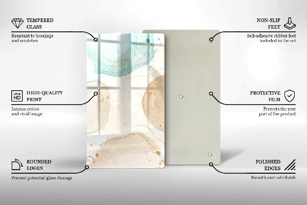 Protège plaque de cuisson Taches bohèmes et or