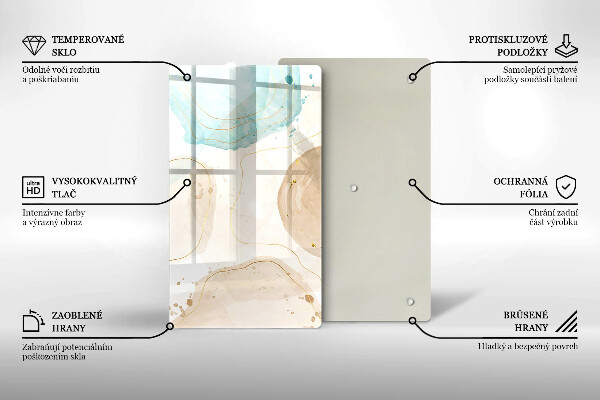 Protège plaque de cuisson Taches bohèmes et or