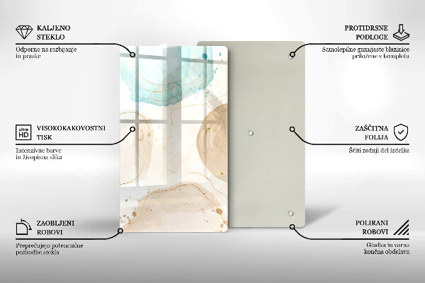 Protège plaque de cuisson Taches bohèmes et or