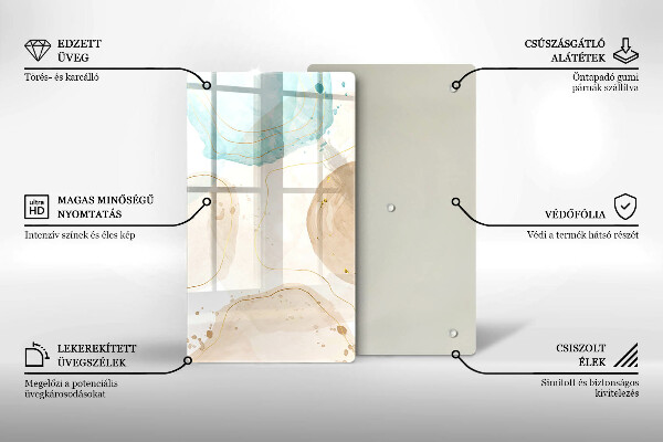 Protège plaque de cuisson Taches bohèmes et or