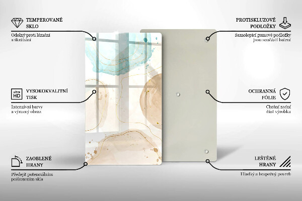 Protège plaque de cuisson Taches bohèmes et or