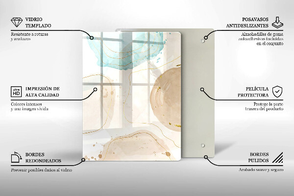 Protège plaque de cuisson Taches bohèmes et or