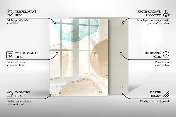 Protège plaque de cuisson Taches bohèmes et or
