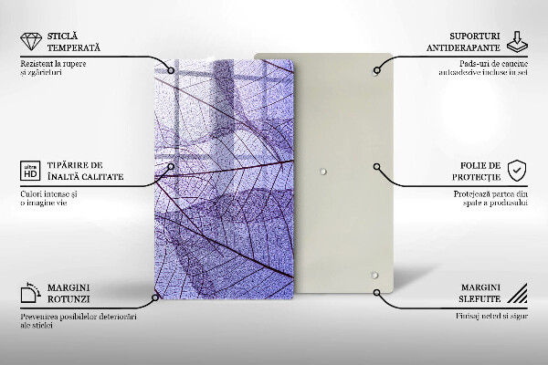 Protège plaque de cuisson Feuilles veinées