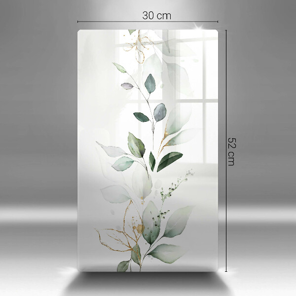 Protège plaque de cuisson Feuilles d'aquarelle