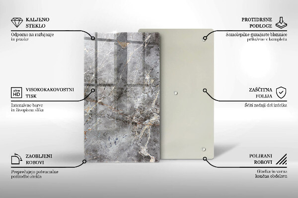 Protège plaque de cuisson Texture de pierre