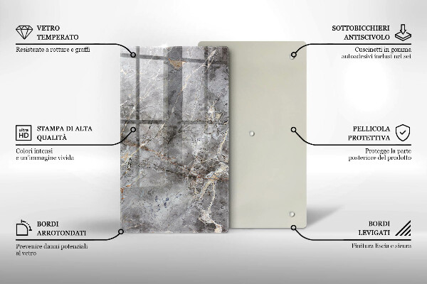 Protège plaque de cuisson Texture de pierre