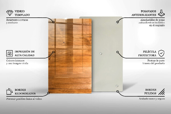 Protège plaque de cuisson Planches de bois