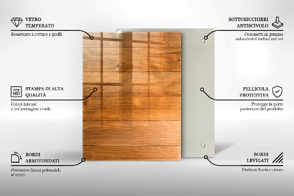 Protège plaque de cuisson Planches de bois