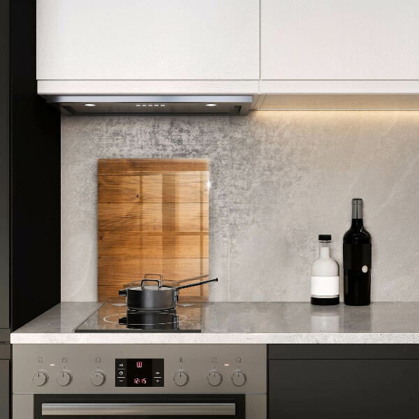 Protège plaque de cuisson Planches de bois