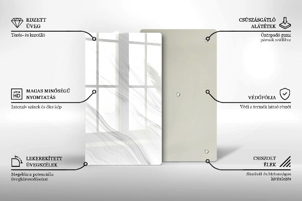 Protège plaque de cuisson Marbre délicat