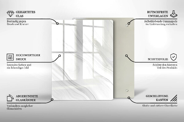 Protège plaque de cuisson Marbre délicat