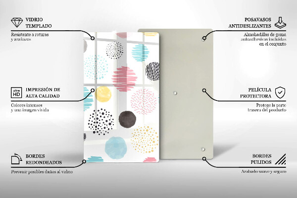 Protège plaque de cuisson Formes peintes